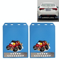 Premium Heavy Duty Molded Splash Front And Rear Mud Flaps Fender Guard Medium Size Random Pattern Delivery - Black thumbnail