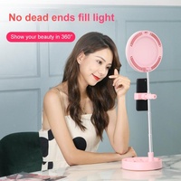Multi-function Live Broadcast Ring Light with Phone Holder - G6 Black thumbnail