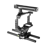 Video Camera Cage Stabilizer With Handle And Rail Rod For Nikon Z6 / Z7 thumbnail