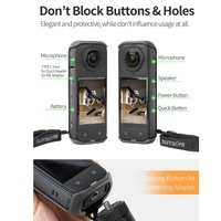 Graphene Protective Case for Insta360 X4 with Hand Strap - Black thumbnail