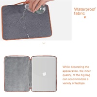 Stylish Laptop Handbag For Macbook & More - Polyester & Nylon - Black thumbnail