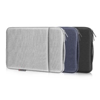15-16.7 Inch Laptop Sleeve Briefcase With Zipper And Handle - Gray Blue thumbnail