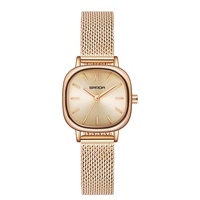 Women Oval Dial Quartz Watch with Simple Bar Scale - Belt Green thumbnail