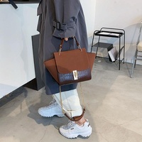 Versatile Vintage Wing Crossbody Bag with Frosted Finish and Chain - Coffee thumbnail