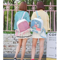 Mini Clear Kids Backpack with Bow - Perfect for School - Green thumbnail