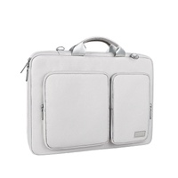 15.6 Inch Detachable Shoulder Laptop Bag - Thickened Polyester - Silver Gray thumbnail