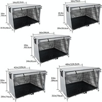 Outdoor Pet Cage Cover - Oxford Cloth Dustproof Rainproof Sunscreen - 124.5x79x84cm - Beige thumbnail