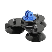 Universal Suction Cup Mount for Action Cameras with Tripod and Handle - Dark Blue thumbnail