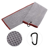 Club Cleaning Brush & Hook Towel Golf Set - Compact & Convenient - Black thumbnail