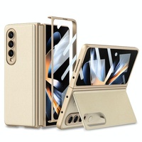 Foldable Leather Case with Stand for Samsung Galaxy z Fold 4 - Ultra Thin - Wine Red thumbnail