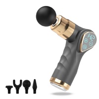 Compact Lcd Muscle Massager With Mini Fascia Gun - Red thumbnail