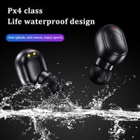 Waterproof Mini Touch-control Bluetooth Earphones with Noise Cancelling - Blue thumbnail