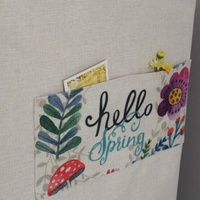 Cartoon Cotton Linen Drum Roller Washing Machine Dust Cover - 83x60x60cm Size - Flamingo thumbnail