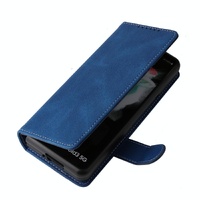 Foldable Leather Case for Samsung Galaxy z Fold 4 / 5g - Detachable - Blue thumbnail