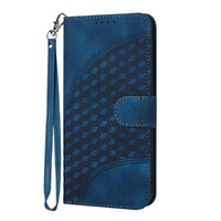 Embossed Elephant Head Phone Case for Samsung Galaxy z Fold 4 5g with Lanyard - Royal Blue thumbnail