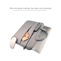 14 Inch Laptop Tablet Bag With Multiple Pockets And Soft Handle - Pink thumbnail