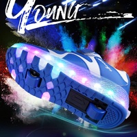 Rechargeable Led Roller Skates - Pink Size 30 thumbnail
