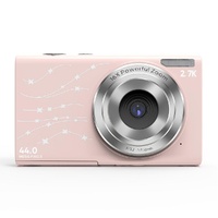Full Hd 1080p Digital Camera with 44mp 16x Zoom - 2.4 Inch Screen for Children - Pink thumbnail