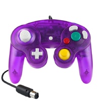 5 Piece Wired Game Controller for Nintendo Ngc - Transparent Purple thumbnail