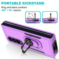 Galaxy z Fold 4 Tpu Shockproof Case with Ring - 2 in 1 Design - Black thumbnail