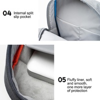 15 Inch Waterproof Laptop Handbag - Dark Gray Polyester thumbnail
