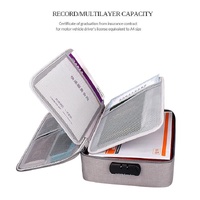 Waterproof Multi-layer Laptop Bag with Password Lock - Grey thumbnail