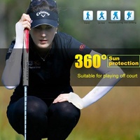 Breathable Golf Sunscreen Sleeve - Fluorescent Green - Grey thumbnail