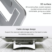 Portable Aluminum Laptop Stand - Simple & Stylish - Grey thumbnail