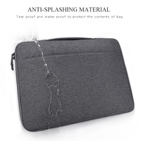 Waterproof Oxford Laptop Handbag With Trolley Strap - Grey thumbnail