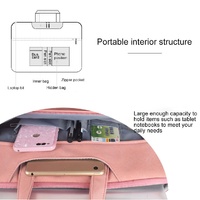 Waterproof Portable One-Shoulder Handbag For 13.3 Laptops With Hidden Zipper And Suitcase Belt - Light Grey thumbnail