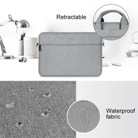 Waterproof Oxford Cloth One-Shoulder Handbag For 15.6 Laptops - Hidden Portable Strap - Light Grey thumbnail