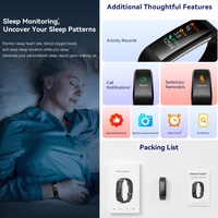 Waterproof Fitness Tracker Watch With Heart Rate Monitor - Purple thumbnail