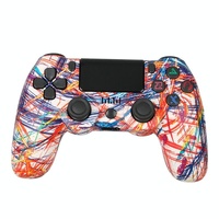 Wireless Bluetooth Game Controller for Ps4 with Dual Vibration and Light Strip - Fire Ghost thumbnail