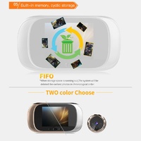 2.8 Lcd Screen Cat Eye Doorbell With Night Vision - Gold thumbnail