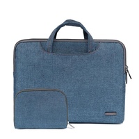 13.3 Inch Simple Business Laptop Bag With Liner - Ls-116 - Canvas Diamond Lattice Light Green thumbnail