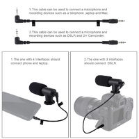 Vlogging Live Broadcast Kit With Led Fill Light Microphone Tripod Mount & Cold Shoe Head - Blue thumbnail