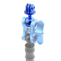 Aluminum Ball Head Adapter for Gopro Insta360 Dji Action Cameras - 2.5cm Diameter - Blue thumbnail