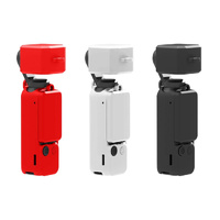 3 in 1 Silicone Case Set for Dji Pocket 3 - Red thumbnail