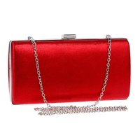 Square Party Handbag For Women Elegant Crossbody Bag For Banquets And Events - Red thumbnail