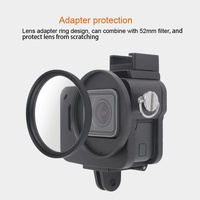 Aluminum Protective Cage with Insurance Frame and 52mm Uv Lens for Gopro Hero7 / 6 / 5 - Red thumbnail