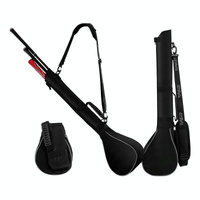 Portable Foldable Golf Ball Bag - Nylon - Black Red thumbnail