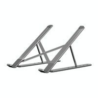 Adjustable Laptop Stand - Portable Folding Height Increase Heat Dissipation - Silver thumbnail