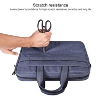 13.3 Inch Waterproof Anti-theft One-shoulder Handbag with Suitcase Belt - Navy Blue thumbnail