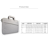 Portable Laptop Tablet Bag - 15.6 Inch Double Side Pockets Soft Handle Oxford Cloth - Deep Space Gray - Navy Blue thumbnail