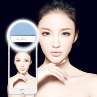 Adjustable Clip Beauty Light for Smartphones - Usb Cable - White thumbnail