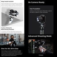 Aircross s 3 Axis Foldable Handheld Gimbal Stabilizer for Dslr Cameras and Smart Phone White thumbnail