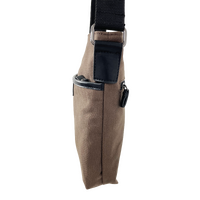FIB Byron Canvas Sling Bag Shoulder Travel Cross Body - Brown thumbnail