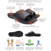 Archline Rebound Orthotic Slides Flip Flop Thongs Slip On Arch Support - Putty - Euro 40 thumbnail