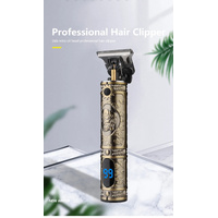 LCD Hair Clipper Barber Professional Electric Trimmer Shaver Beard Vintage - Gold thumbnail