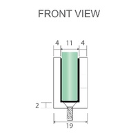 110cm Wall to Wall Frameless Shower Screen with White Brackets and SS Hinges, Round Handle thumbnail